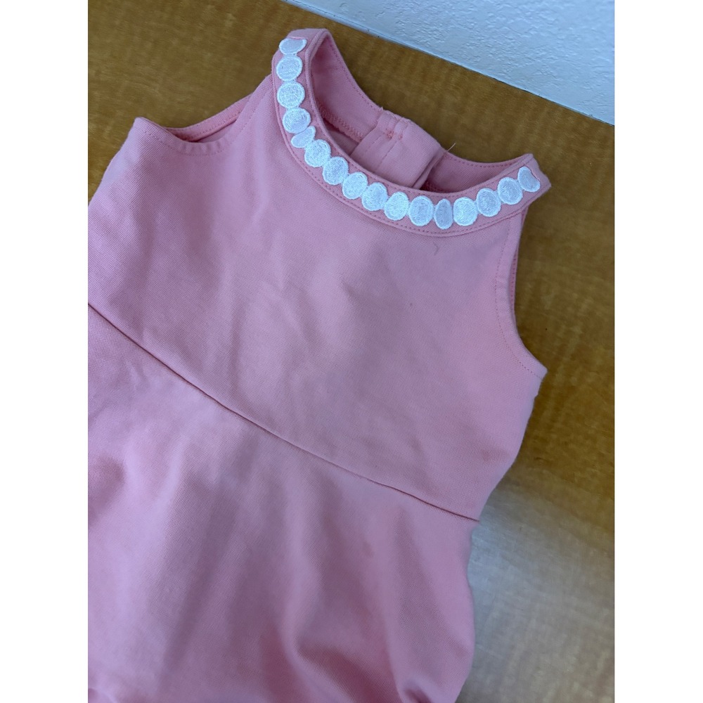 Janie and Jack Pink Sleeveless Knit Dress with Embroidered Neckline 12-18 Months
